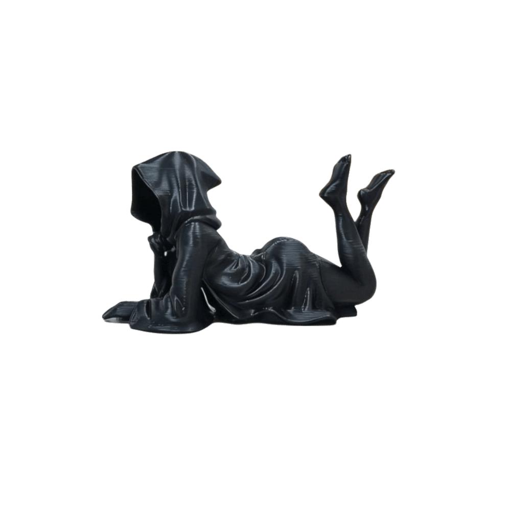 3D Printed Death Statue Home Decor Gothic Girl Statue Elegant Desktop Ornament Office Decor