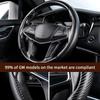1Pair Car Steering Wheel Cover Carbon Fiber Universal Non-Slip Booster Protective Cover Auto Truck Sport Interior