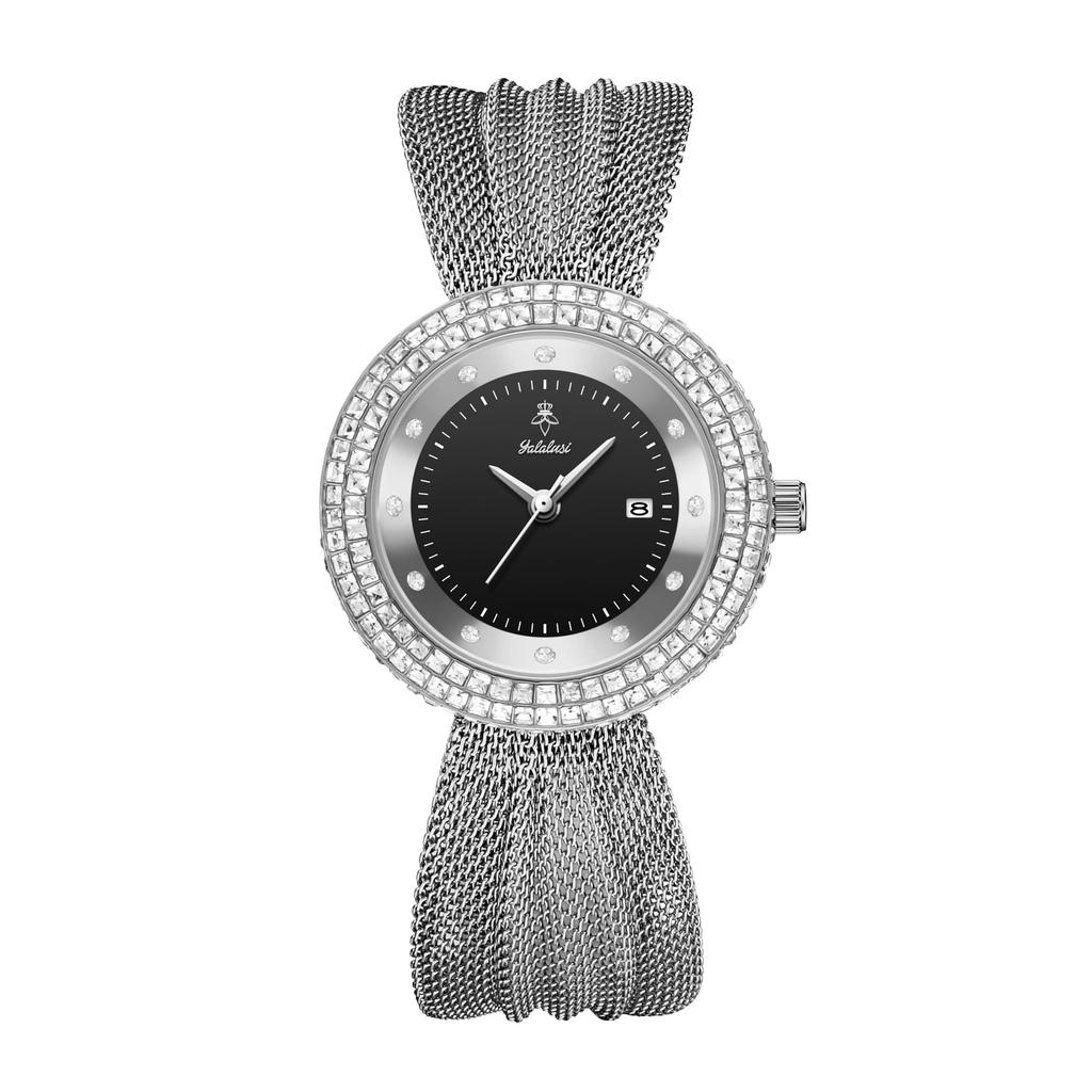 Stylish Ladies' Luxury Diamond-Set Bracelet Watch: An Elegant Water-Resistant Quartz Timepiece Perfect as a Gift Reloj Mujer