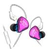 KZ ZSTX Earphones Wired KZ Earphones 1BA+1DD Hybrid Earphones Deep Bass Canal Type Chinese Earphones Recable (Purple with Microphone)