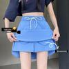 Apricot 2025 Women's A-line Elastic Waist Skirt Shorts - Loose, Slimming, Anti-exposure.