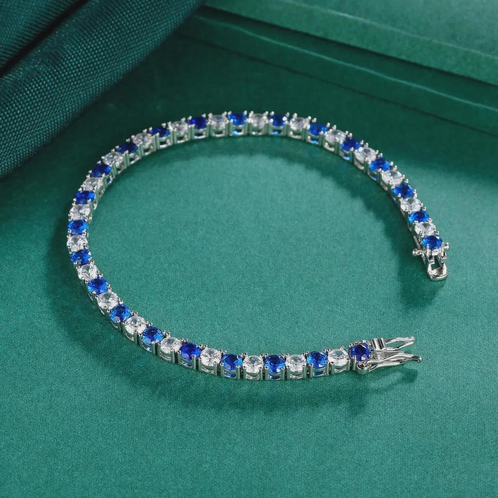 4 мм круглый циркониевый браслет с пряжкой в форме восьмерки из меди и тенниса - модный дизайн