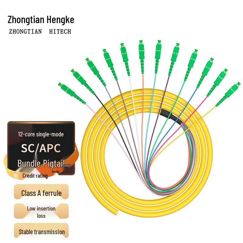 Zhongtianhengke 12-Core Fiber Optic Bundled Pigtail