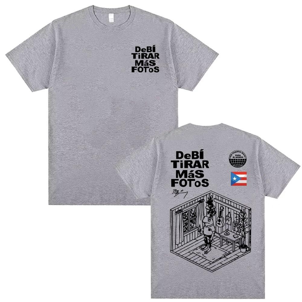Bad Bunny Debi Tirar Mas Fotos DTMF Album Tshirts Unisex Harajuku Summer Oversized T Shirt Men 100 Cotton High Quality Tshirt