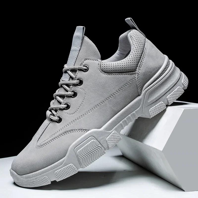 Мужская вулканизированная обувь 2024 года, модная повседневная спортивная обувь на платформе со шнуровкой, оксфорды для бега на открытом воздухе, безопасная плоская мужская обувь Zapatillas Hombre