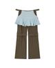 Pyule Skirt Cargo Pants Khaki