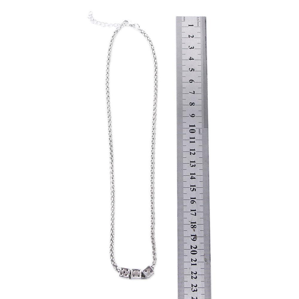 Цепочка из костей, витая цепочка, корейское колье на ключицу, мужские ожерелья, женские панк-ожерелья, кулон в виде игральных костей