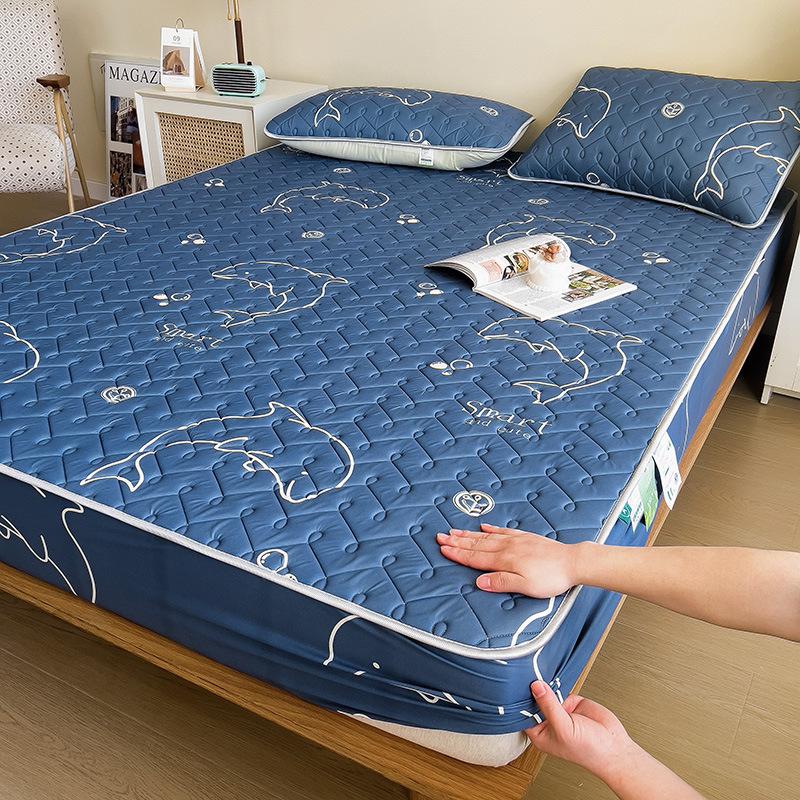Латексный спальный коврик для матери и ребенка, трехсекционное покрывало с крутым латексным матрасом с шелковой подкладкой, защитный чехол