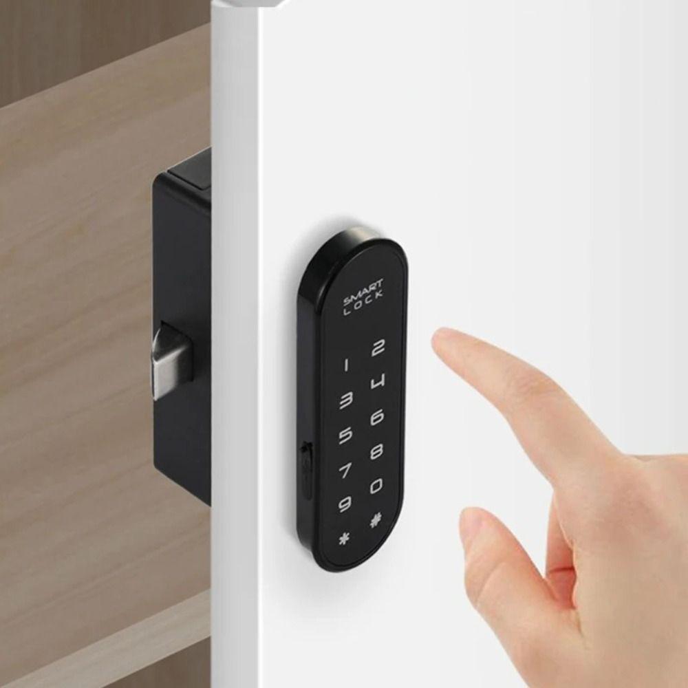 Battery Powered Keyless Lock Digital Cabinet Lock Smart Electric Lock  Home Security