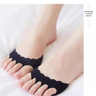 Женские полупальцевые носки с нескользящей подошвой и хлопковым материалом, впитывающим пот. Идеально подходит для высоких каблуков.
