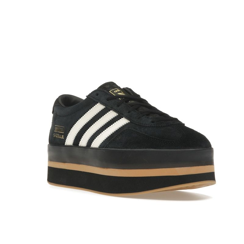 Adidas Кроссовки женские Gazelle Stack Black Cream Gum Core-Black Cream-White JS0239