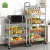 304 Stainless Steel Rolling Kitchen Storage Cart