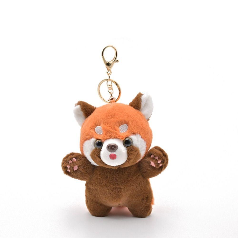 Cartoon Kawaii Animal Plush Pendant Plush Stuffed Red Panda Plushies Pendant Backpack Decor
