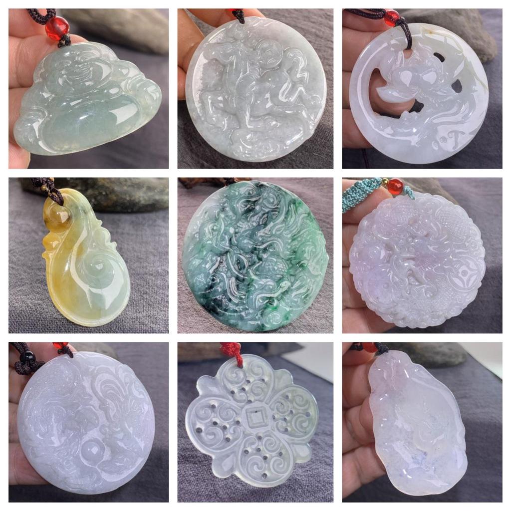 Burma A-Grade Natural Jade Leaf Pi Xiu Pendant