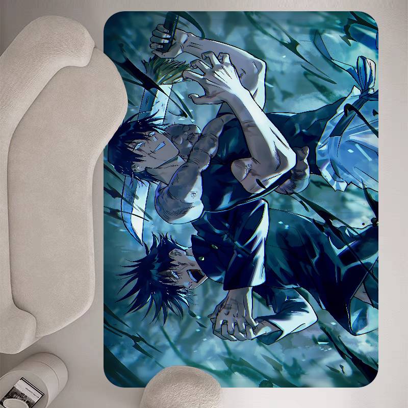 Kaisen Toji Anime Floor Mat Rectangle Anti-slip Home Soft Badmat Front Door Indoor Outdoor Mat Welcome Doormat