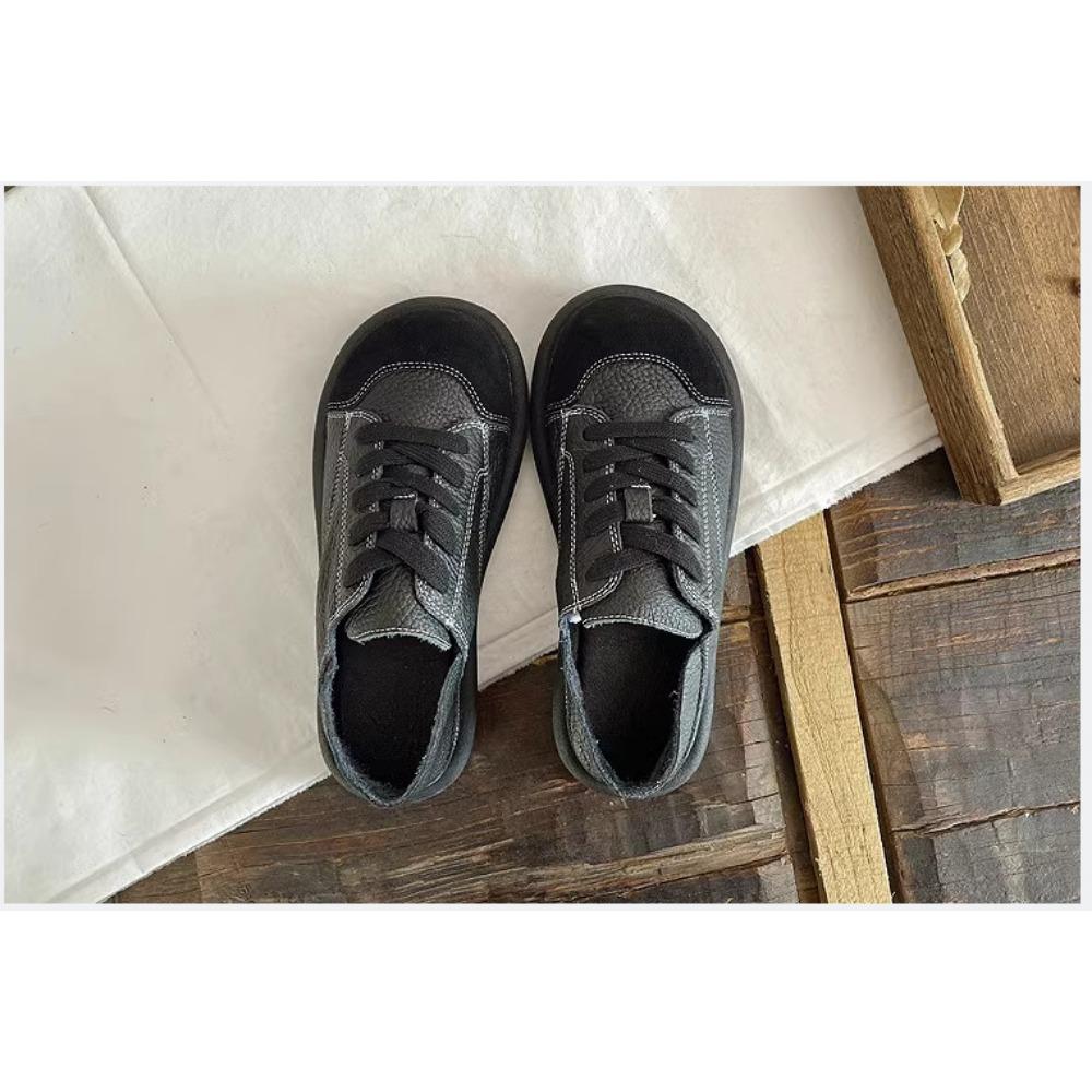 Повседневные низкие женские туфли на мягкой подошве со шнуровкой