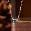 Серебряное ожерелье S925 с аметистом, цитрином, перидотом, топазом и гранатом
