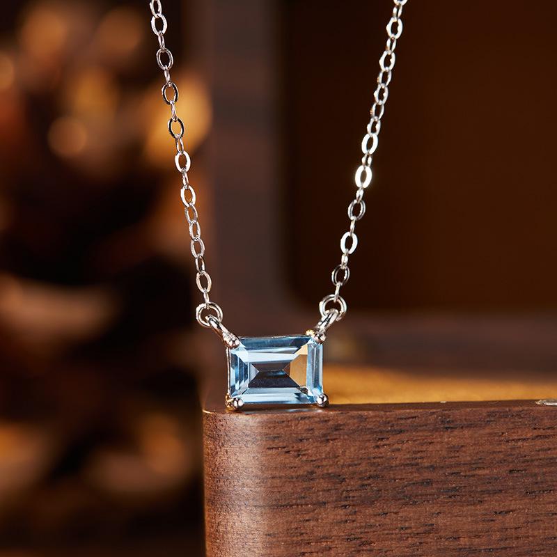 Серебряное ожерелье S925 с аметистом, цитрином, перидотом, топазом и гранатом