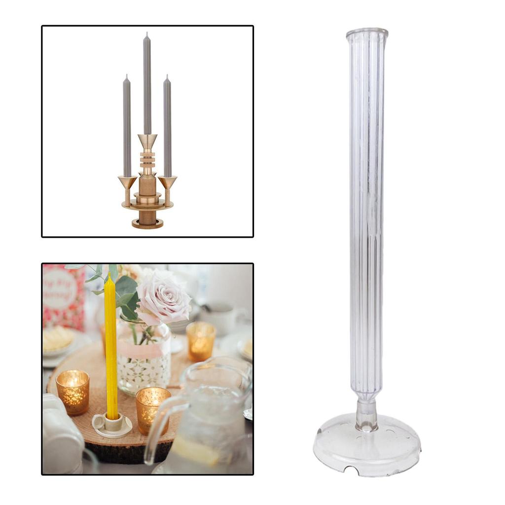 Durable Long Taper Candle Mold Stripe Wax Making Dinner Handmade Plastic Geometric Pole for Home Decor Polymer Clay Soap Making