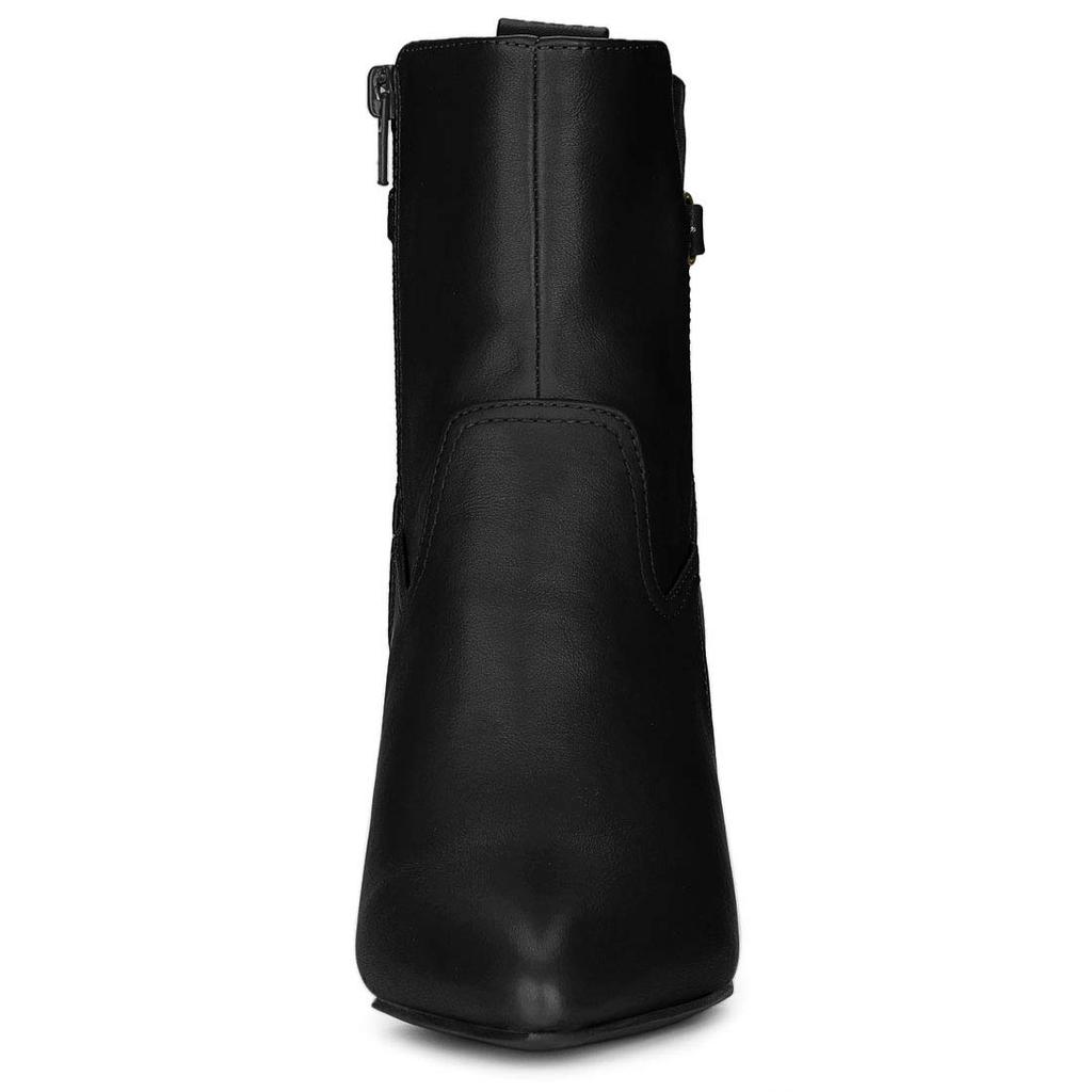 Allegra K Women's Pointed Toe Ankle Boots with Chunky Heels, Black, Size 26.5cm