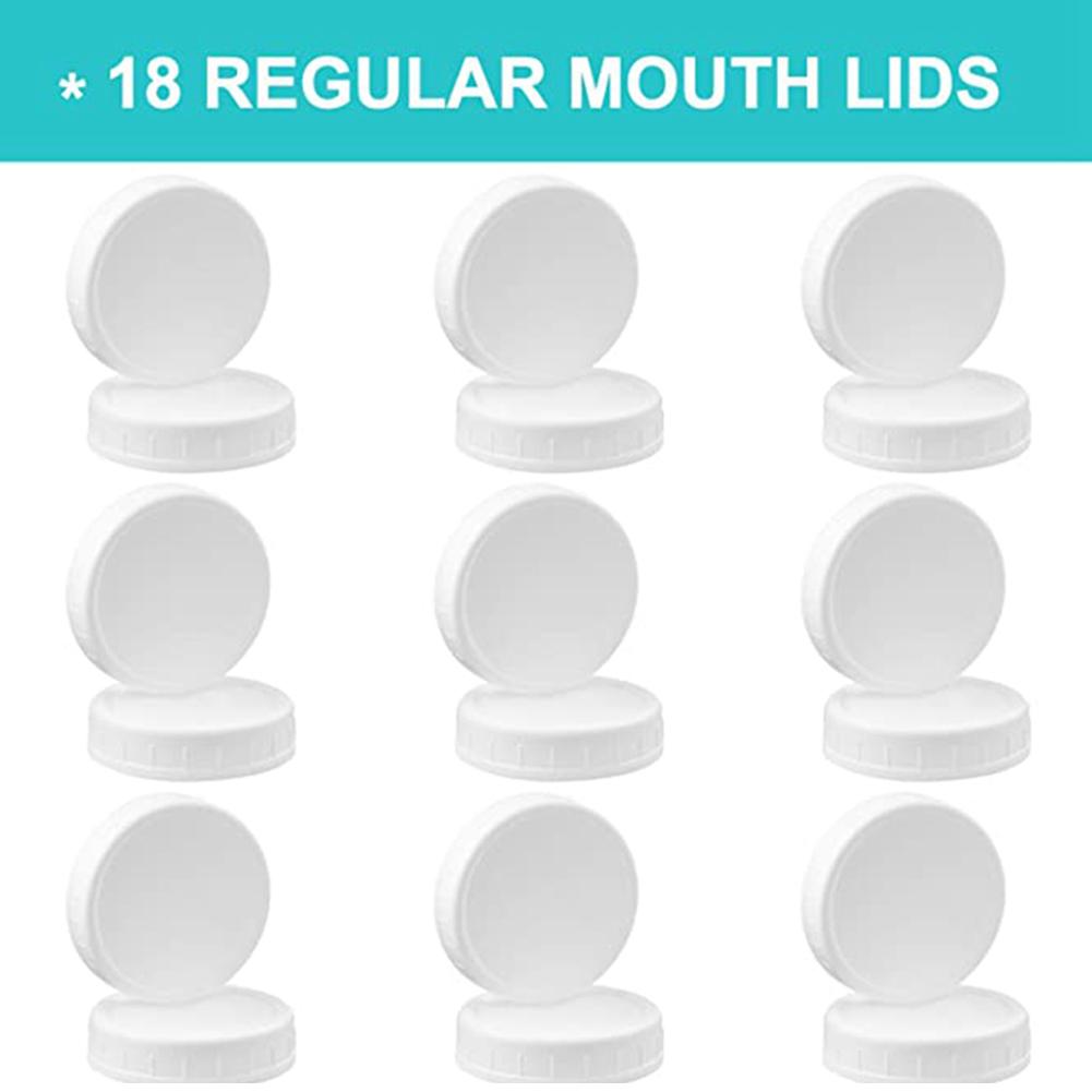 A84E-36 Упаковка Пластиковые Крышки для Банки с Резьбой Regular Mouth Для Ball, Kerr И Других - Белые Пластиковые Крышки для Хранения Пищевого Качества