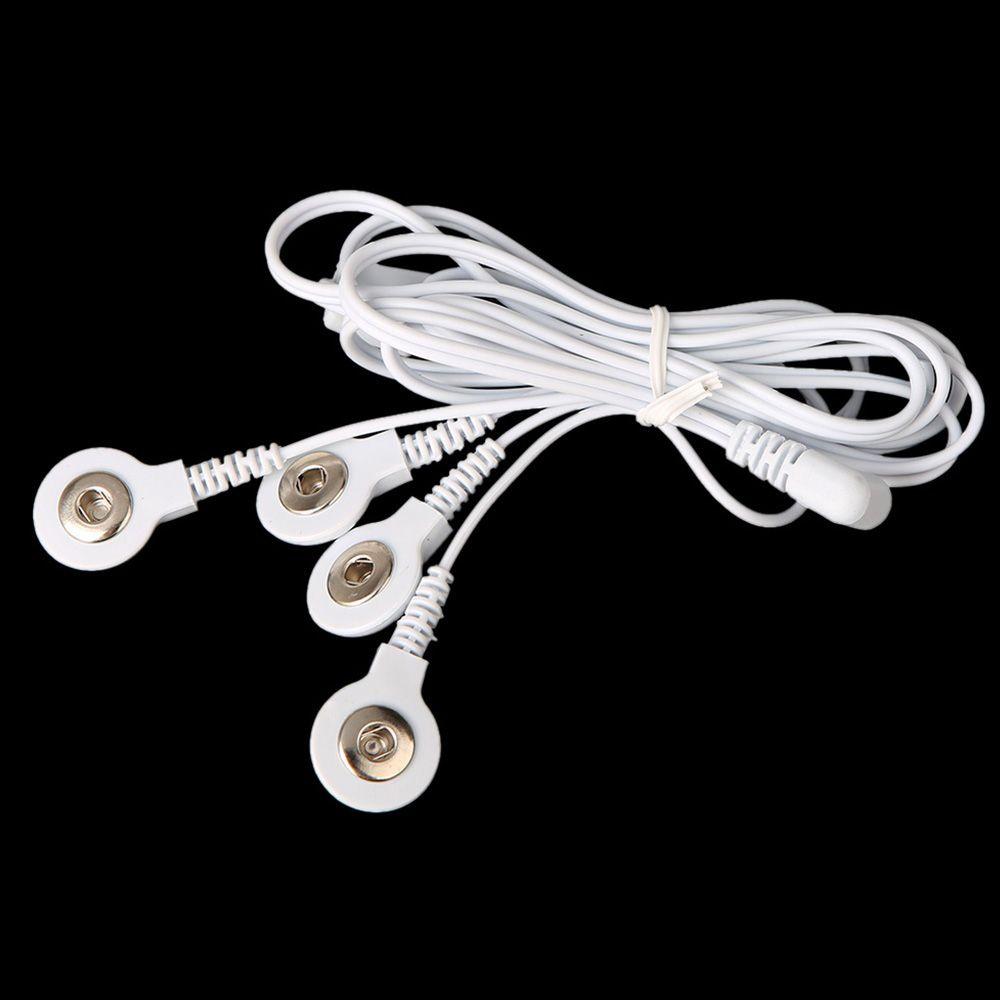 Lead Connecting Massager Cables Digital Buttons Electrode Wire Plug 2.5mm TENS
