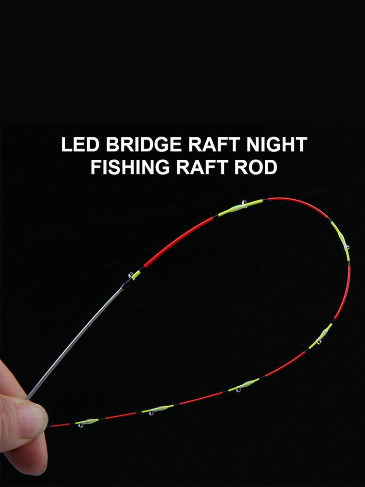 55 см быстрая светодиодная насадка для плота, сменная, наполовину полная, титановый сплав, привлекающая внимание картина, наконечник для удочки, рыболовные снасти