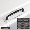 Oukali Hot Sales Modern Furniture Cabinet Handle Drawer Kitchen Wardrobe  Dresser Matt Black Knob Handles