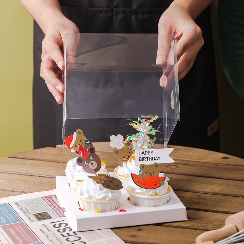 Transparent Cupcake & Muffin Packaging Boxes