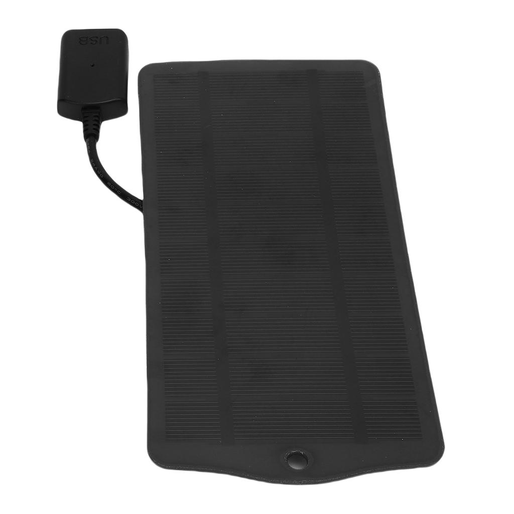5 Вт Монокристаллическая солнечная панель USB Солнечное зарядное устройство Солнечное зарядное устройство для телефона для кемпинга на открытом воздухе Путешествий Черный