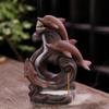 Purple Sand To Flowing Incense Burner Craft Gift Ornament Dolphin Backflow Aroma Burner