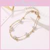 Modern Crystal Water Geometric Anklet With Alloy Material For Vacation Beach