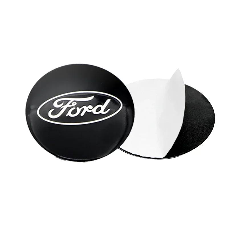 Car Sticker Ford New 2025 Hot 4Pcs 56mm Black Car Wheel Center Hub Badge Logo Emblem Decal Wheel Sticker Styling For Ford Focus