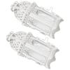 2Pcs Candlestick Ornaments White Transparent Romantic Castle Iron Hanging Candle Holder