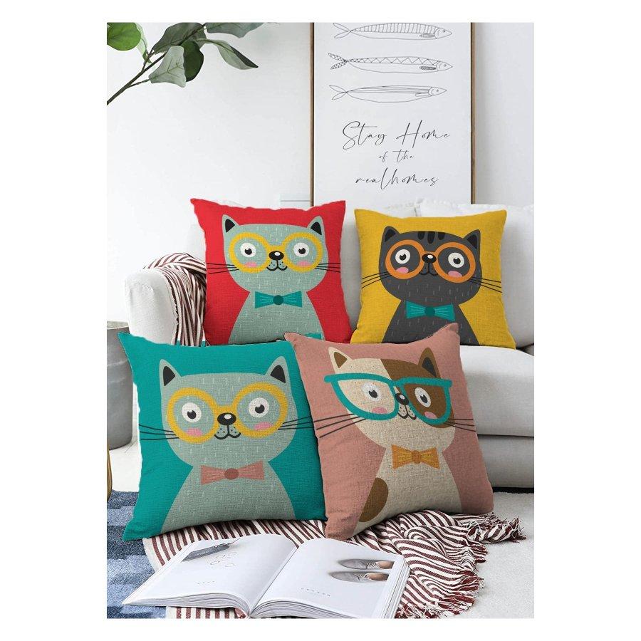 Набор чехлов для подушек с цифровой печатью из 4 предметов