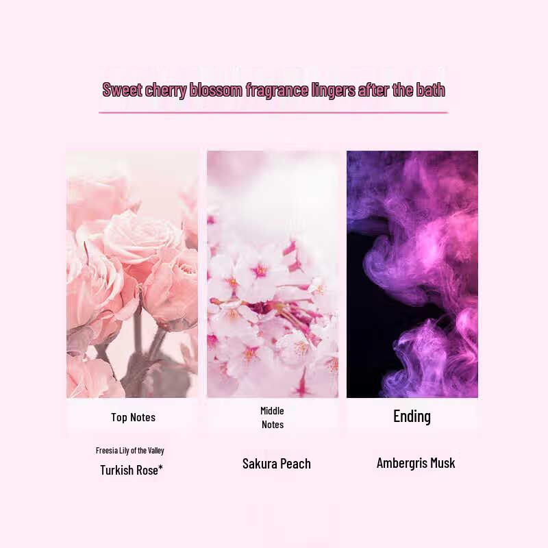Liùshén Romantic Cherry Blossom Fragrance Shower Gel