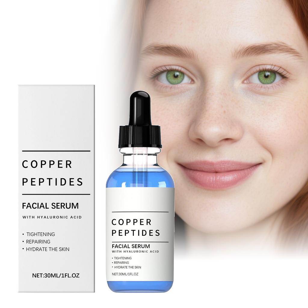 Copper Titanium Essence Hyaluronic Acid Serum for Sensitive Dry Nourishing Brightening Soothing Face Skin Care Essence