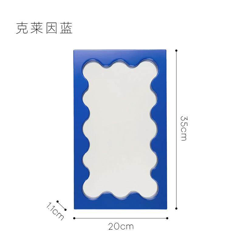 Прямоугольное волнистое настольное зеркало для макияжа в скандинавском стиле, настенное зеркало для ванной, спальни, прихожей