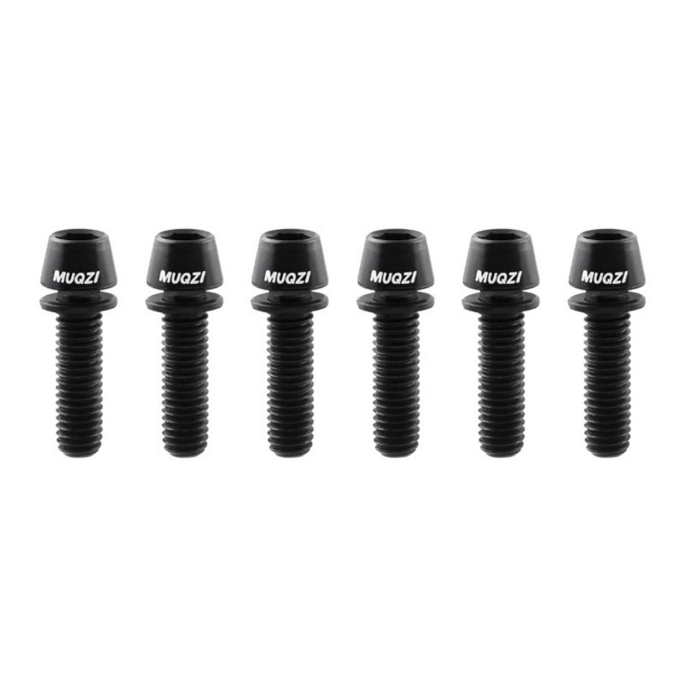 6pcs/set Titanium-plated Bike Handle in Bolts M5 * 17MM Bicycle Stem Screw Mountain Bike