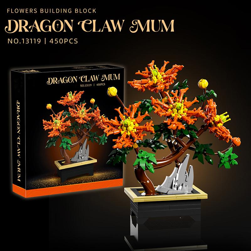Plant Series Bonsai Flower Building Blocks Set, Artificial Flower Home Decor Model Assembly Toy, Girl'S Birthday Toy Gift