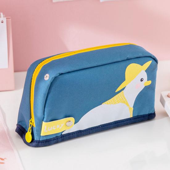 Pen Holder Large Capacity Cartoon Pattern Oxford Cloth Creative Colorful Pencil Case Bags for Students