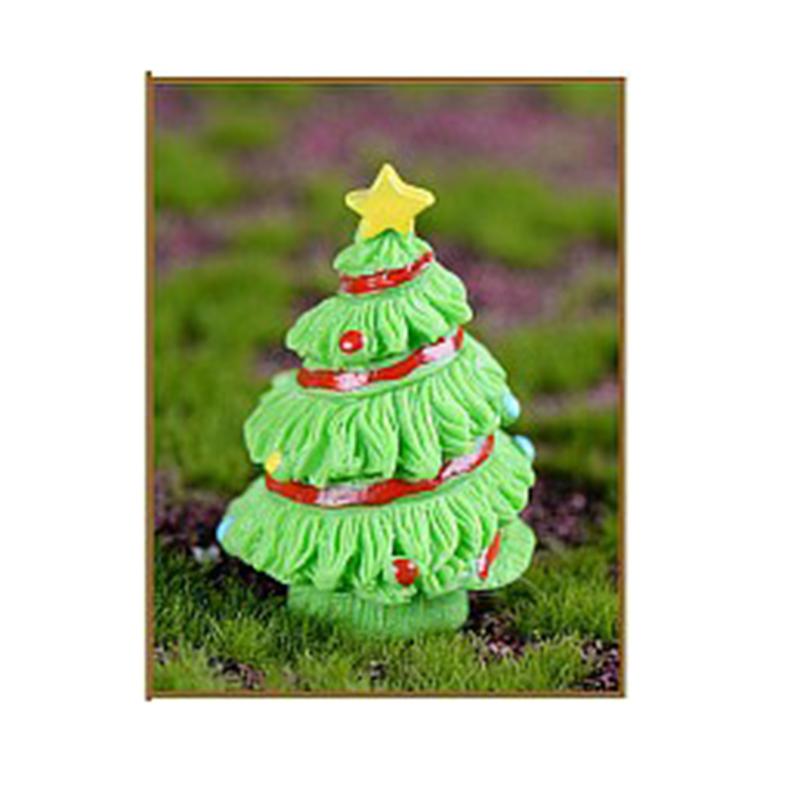 Mini Christmas Tree Couple Figurine Doll Garden Decor Ornament Kid Toy Miniature Landscape Christmas Decorations for Home