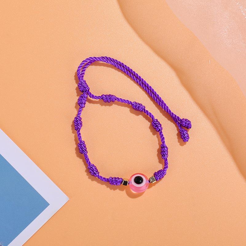 Винтажный богемный стиль стеклянная эмаль сглаза плетеная веревка дружба регулируемый браслет для женщин мужчин детей ювелирные изделия подарок на вечеринку