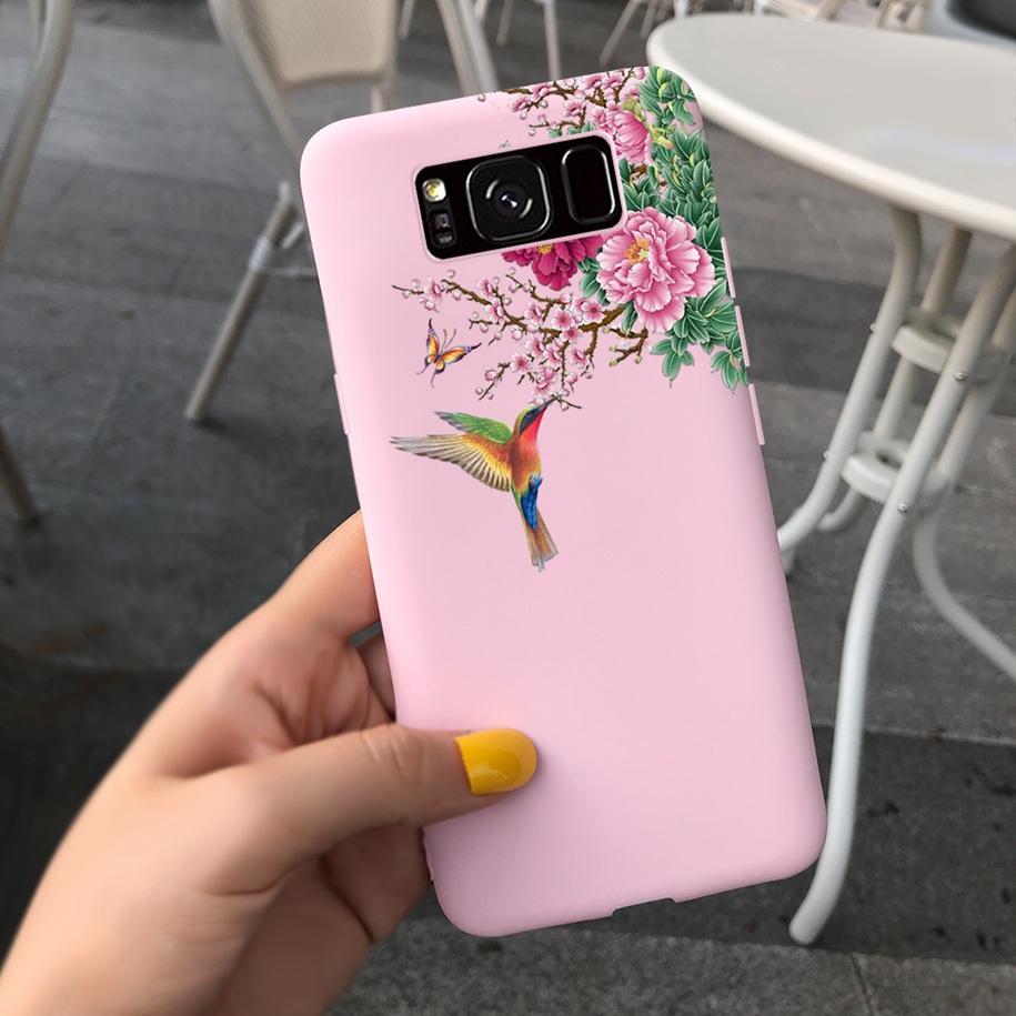 Ударопрочный Чехол Для Samsung S8 Plus SM-G955F Чехол Цветной Ромашка Кактус Мягкий Матовый Чехол Для Телефона Для Samsung S8 S 8 S8+ G950F Capa