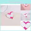 Stylish Enamel Heart Shaped Brooch Creative Alloy Badge For Bags And Accessories