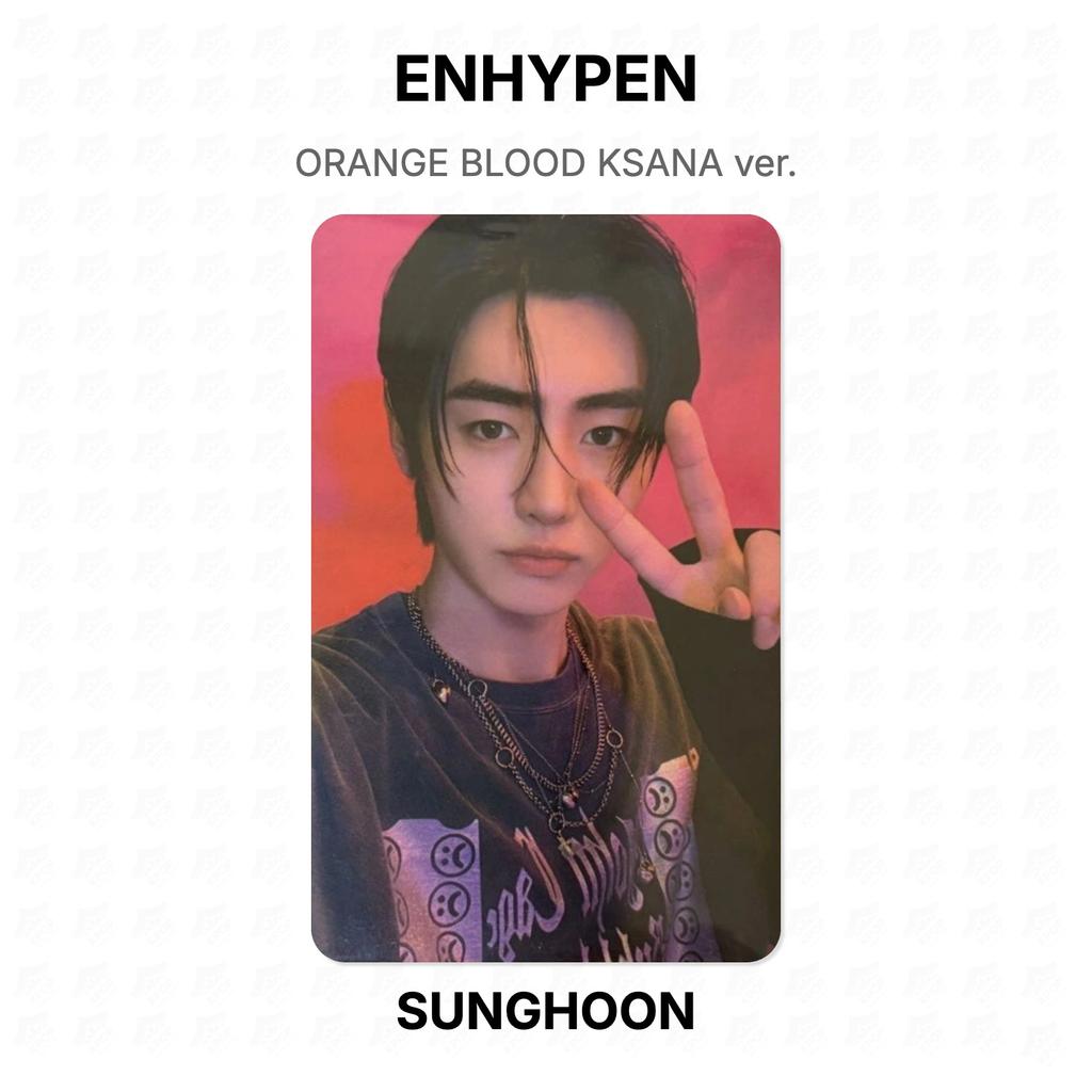 ENHYPEN ORANGE BLOOD KSANA версия. Официальная фотокарта