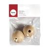 Wooden Balls - - Ø 40 Mm - Blister of 2 Pieces - Not Supplied with Bulb(s) - Handmade Decoration