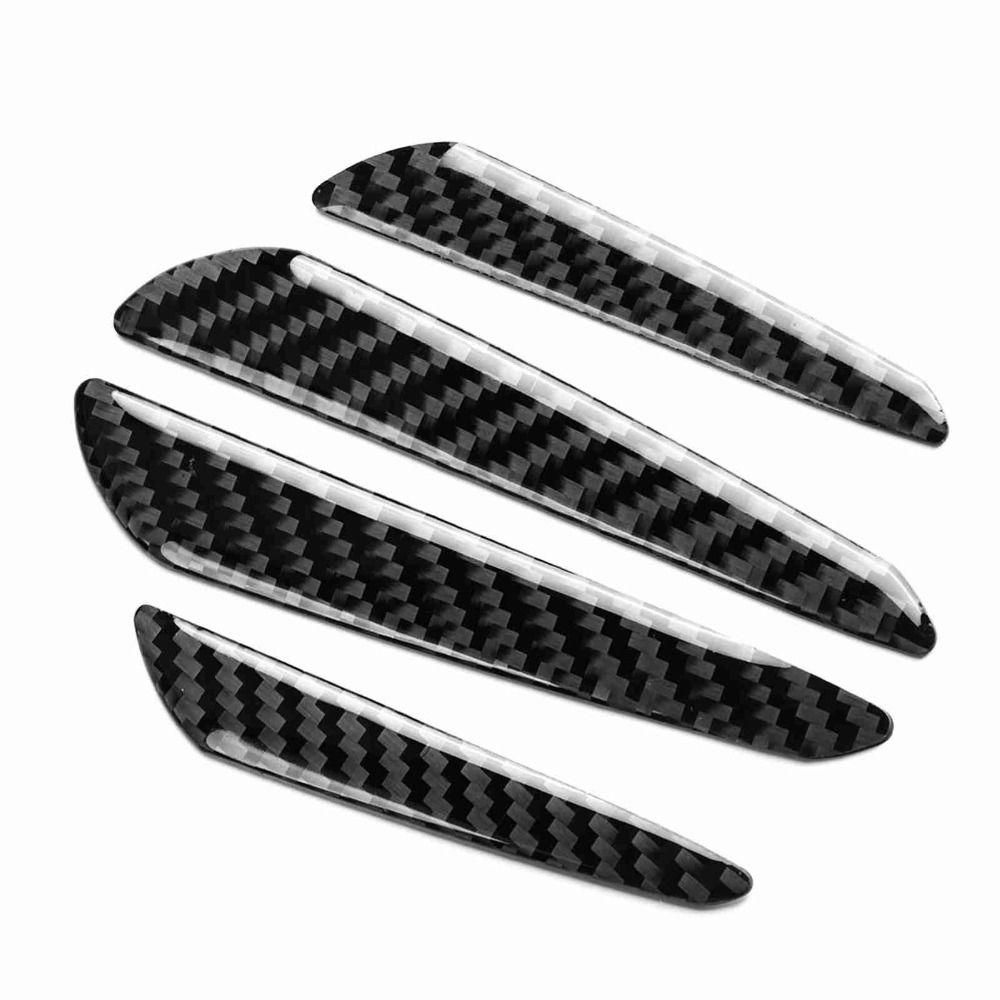4pcs Anti-Scratch Bumper Guards Carbon Fiber Door Edge Guard Universal Car Door Protector Auto Door