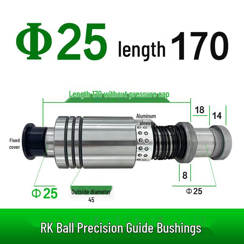 Replacement Disc Mill Mold Accessories - Cross Roller Rolling Rubber Sleeve & Outer Guide Post Bushing Set