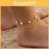 Bracelet Ankle Simple Women Overgild Color Anklet Foot Jewellery Stone Chain